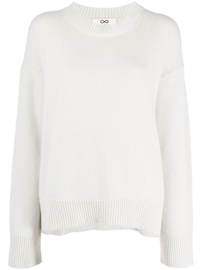 Sminfinity Long-sleeve Knitted Jumper In White