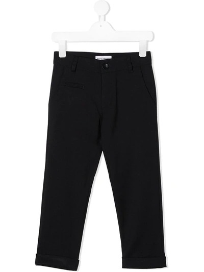 Paolo Pecora Kids' Straight-leg Tailored Trousers In Blue