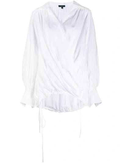 Jejia V-neck Long-sleeved Shirt In White