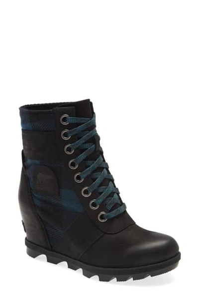 Sorel Lexie Wedge Boot In Black/ Black