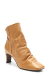 Free People Cybill Slouch Bootie In Tan Leather