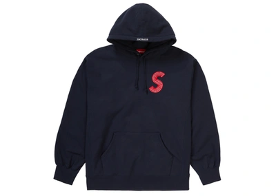 Pre-owned Supreme S Logo Hooded Sweatshirt (fw20) Navy