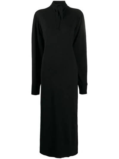 Lemaire Foulard Jersey Dress In 999 Black | ModeSens