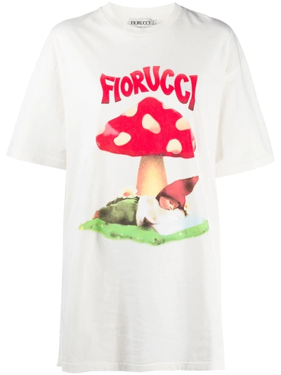 Fiorucci Mushroom T-shirt Dress In White