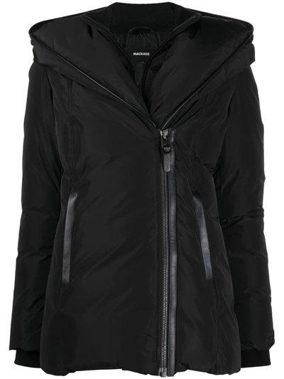 Mackage Fitted Puffer Jacket In Black