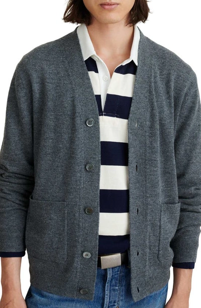 Alex Mill Merino Wool Cardigan In Dark Grey