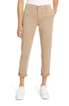 Ag Caden Crop Twill Trousers In Parched Trail