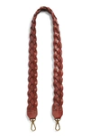 Madewell The Shoulder Bag Strap: Braided Edition In English Saddle