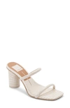 Dolce Vita Women's City Embossed Leather Round Heel Sandals In Ivory