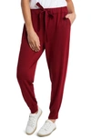 1.state Cozy Knit Joggers In Rich Cranberry