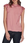 1.state Pleated Sleeve Top In Heirloom Pink