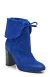 Free People Mila Foldover Boot In Blue Suede