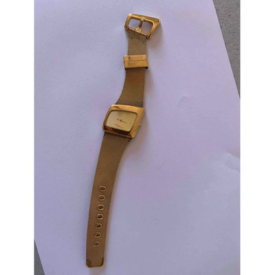 Pre-owned Roberto Cavalli Gold Steel Watch