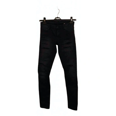 Pre-owned Maje Straight Jeans In Black