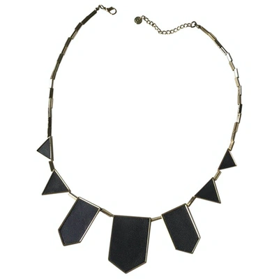 Pre-owned House Of Harlow 1960 Black Gold Plated Necklace