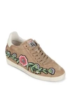 Ash Gull Embroidered Suede Low-top Sneaker, Coco In Cocco