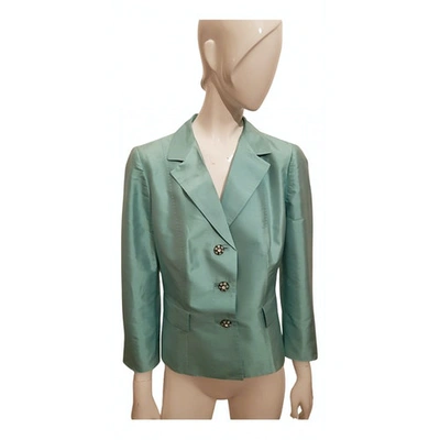 Pre-owned Marella Silk Short Vest In Green
