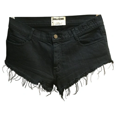 Pre-owned Zadig & Voltaire Black Cotton Shorts
