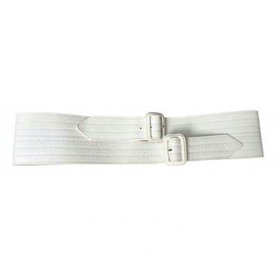 Pre-owned Jean Paul Gaultier White Leather Belt