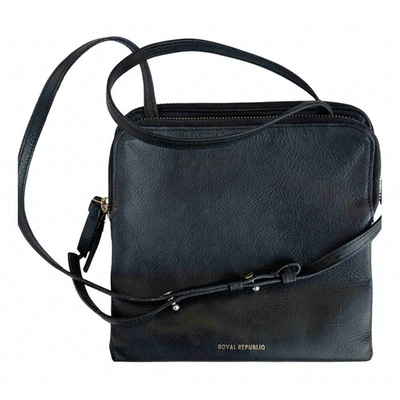 Pre-owned Royal Republiq Leather Crossbody Bag In Black
