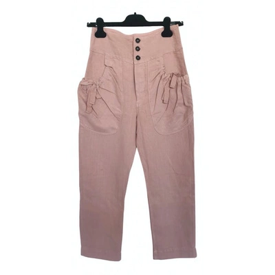 Pre-owned Isabel Marant Étoile Linen Short Pants In Pink