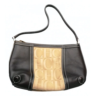 Pre-owned Carolina Herrera Leather Handbag In Brown