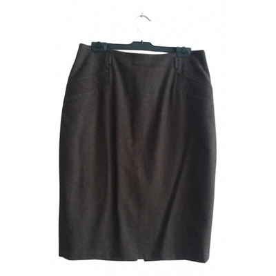 Pre-owned Burberry Wool Mid-length Skirt In Brown