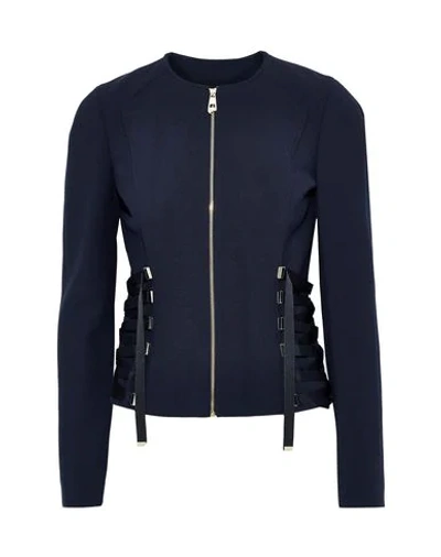 Versace Suit Jackets In Dark Blue