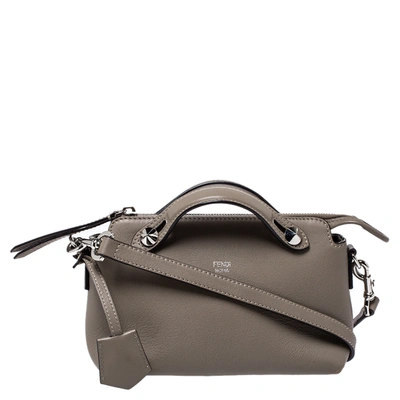 Pre-owned Fendi Beige Leather Mini By The Way Crossbody Bag