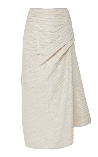Acler Grivell Gathered Skirt In Silver