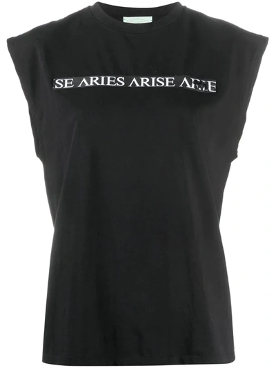 Aries Black T-shirt With Zipper Headband