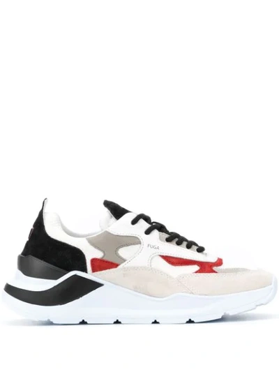Date Fuga Dandy Sneakers In White Leather And Fabric