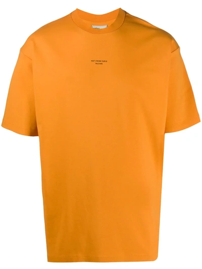 Drôle De Monsieur Box-cut T-shirt In Orange
