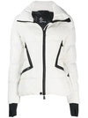 Moncler Grenoble Dixence Contrast Zip Puffer Coat In White