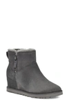 Ugg Women's Classic Femme Zip Mini Wedge Booties In Grey Suede