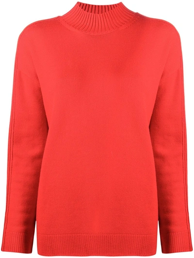 Monse Kidney Bean Cut-out Knit Jumper In Red