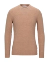Grey Daniele Alessandrini Sweaters In Camel