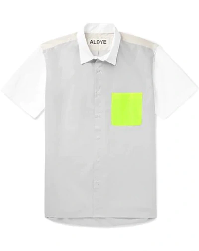 Aloye Patterned Shirt In Light Grey