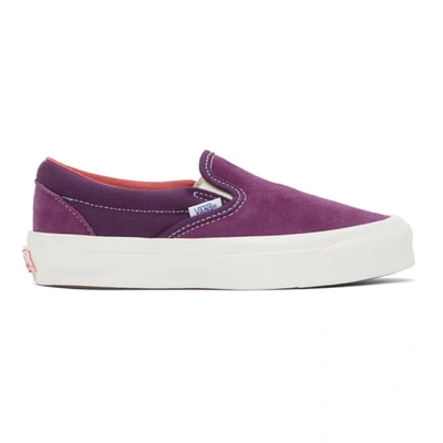 Vans Purple Og Classic Slip-on Lx Sneakers In Grape Juice