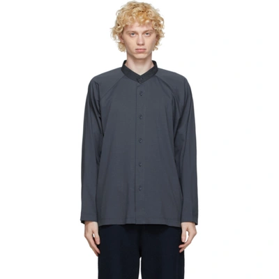 Issey Miyake Homme Plisse  Grey Jersey Shirt In 13 Charcoal