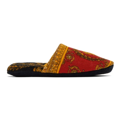 Versace I Love Barocco Slippers In Cotton In Z7501 Red