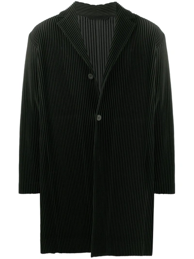 Issey Miyake Homme Plisse  Black Basic Long Coat