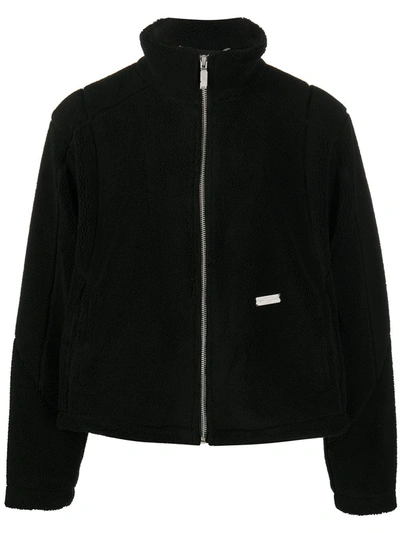 C2h4 Fleece Zipped Jacket In Black