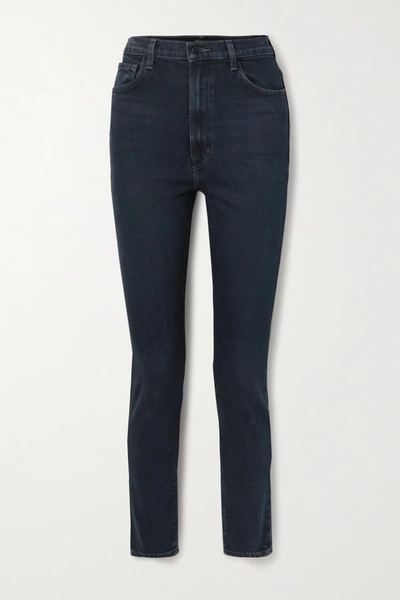 J Brand 1212 Runway High-rise Slim-leg Jeans In Dark Denim