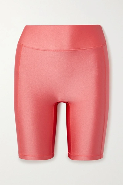All Access Rush Stretch Biker Shorts In Bright Pink