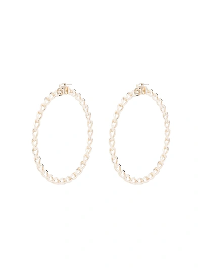 Jacquemus Gold Tone Chain Hoop Earrings