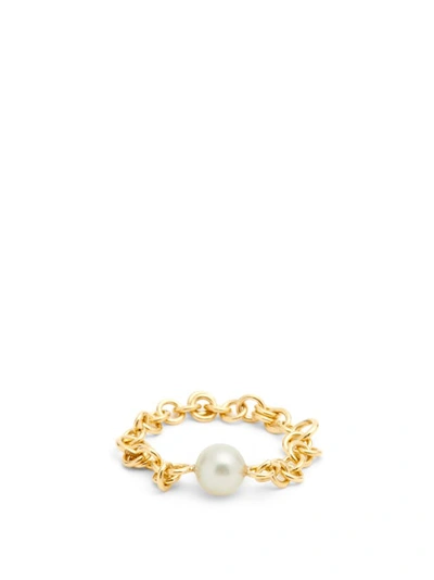 Spinelli Kilcollin Gravity 18kt Gold Chain Ring With Akoya Pearl