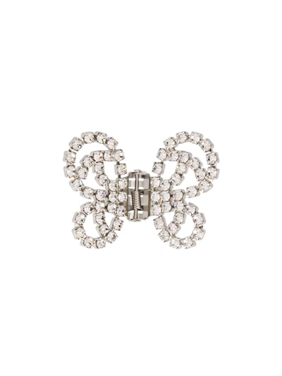 Area Silver-tone Crystal Hair Clip