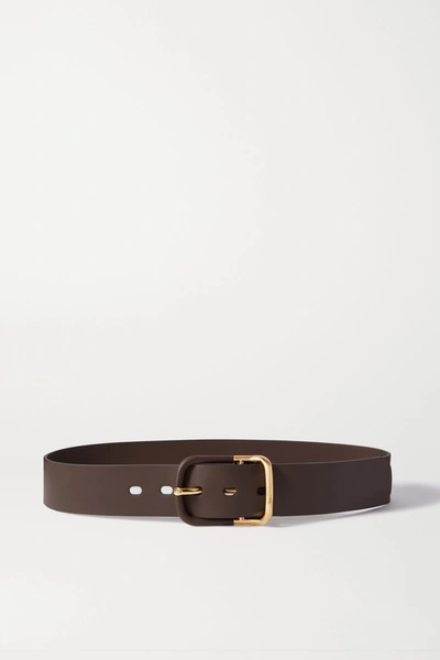 Chloé Drew Leather Belt In Brown
