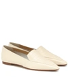 Aeyde Aurora Croc-effect Leather Loafers In Creamy Leather
